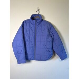 Roxy Gorpcore Quilted Puffer Jacket Periwinkle Blue Full Zip Lightweight Medium
